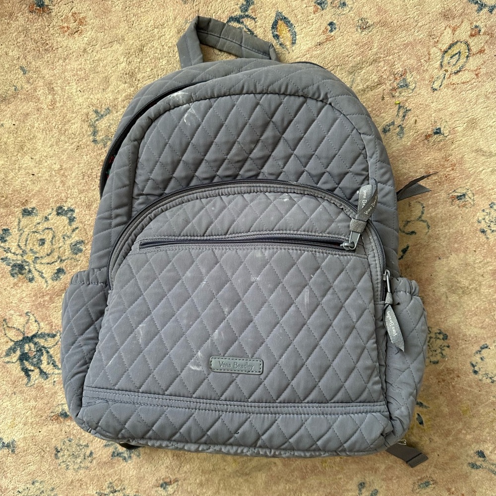 Vera Bradley Charcoal Quilted Backpack